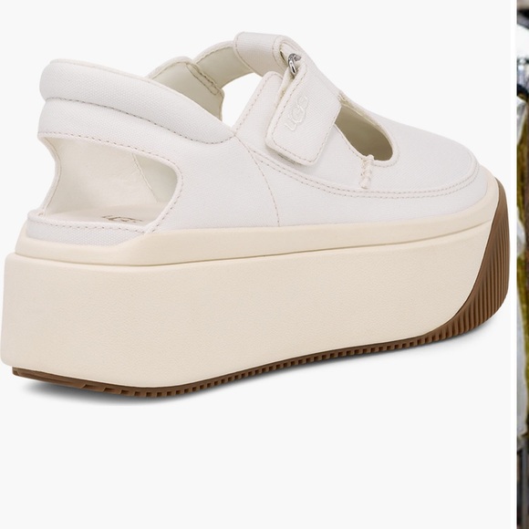 UGG EZ Duzzit White Platform Mary Jane Sneakers - Picture 9 of 9